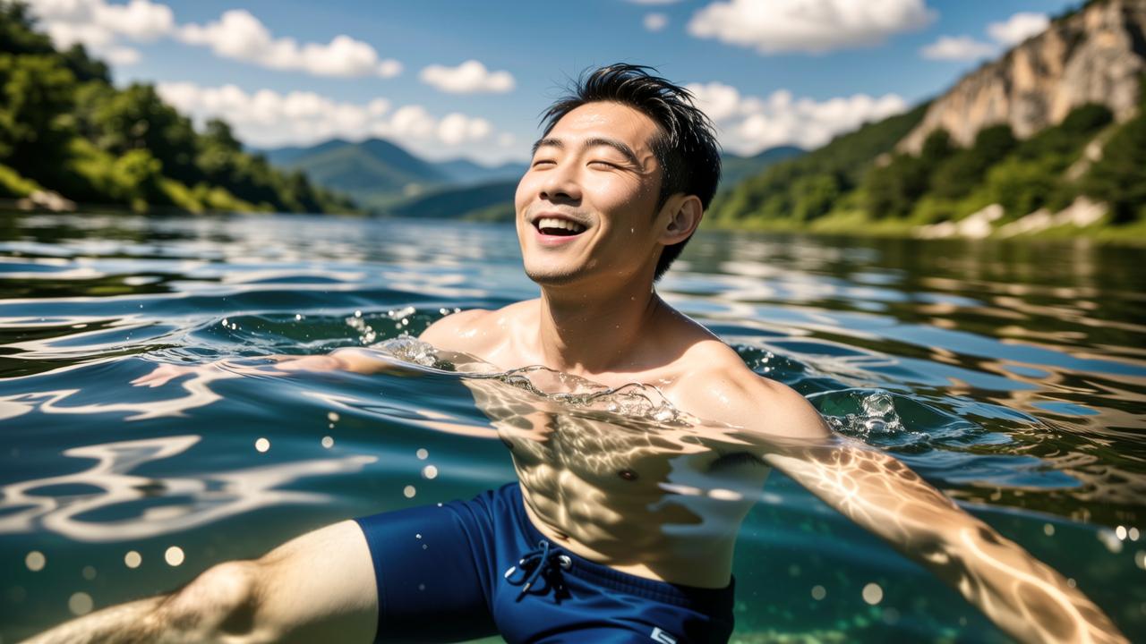 梦见在河里游泳